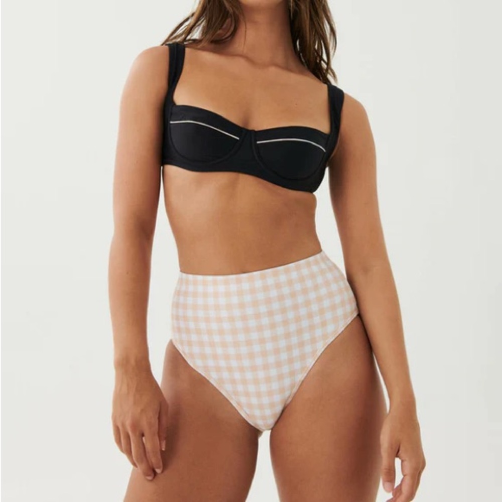 PE Nation Springboard High Wasted Bikini Bottoms ONLY